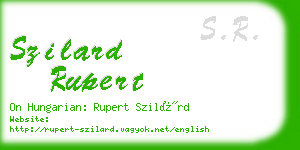 szilard rupert business card